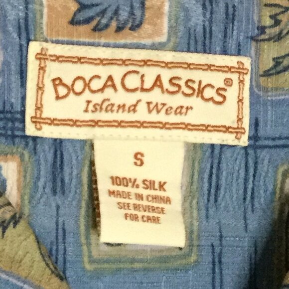 Boca Classics Island Wear Short Sleeved Tropical Silk Shirt - Picture 4 of 8
